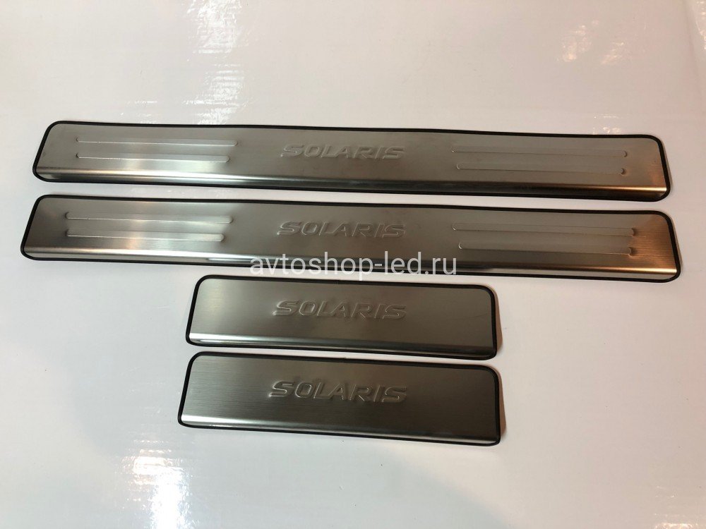 Накладки на пороги Hyundai Solaris 2010-2017 копия №1770216217
