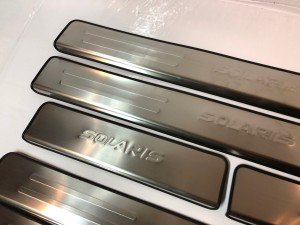 Накладки на пороги Hyundai Solaris 2010-2017 копия №1770216217