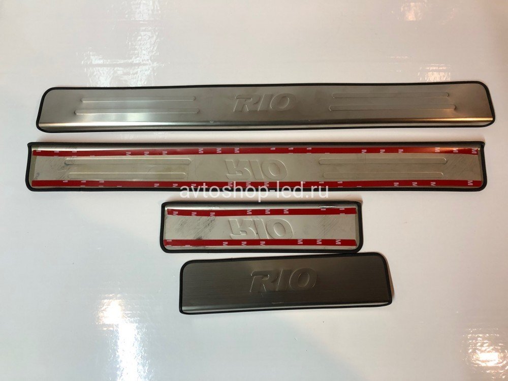 Накладки на пороги Киа Рио 2010-2017 копия №1770216225