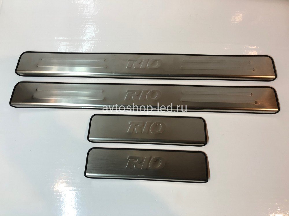 Накладки на пороги Киа Рио 2010-2017 копия №1770216225