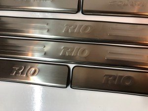 Накладки на пороги Киа Рио 2010-2017 копия №1770216225
