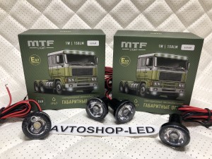 Габаритные огни LED Белые MTF Light 24V 4 шт