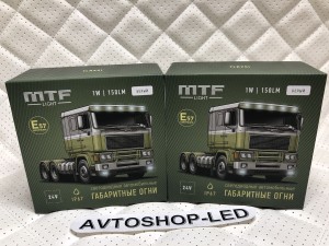 Габаритные огни LED Белые MTF Light 24V 4 шт