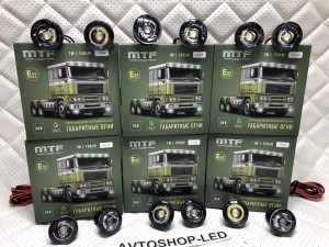 Габаритные огни LED Белые MTF Light 24V 12 шт