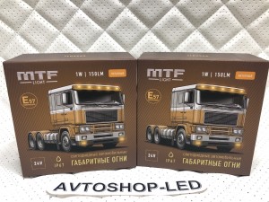 Габаритные огни LED Желтые MTF Light 24V 4 шт