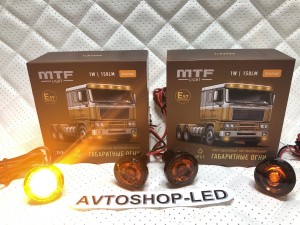 Габаритные огни LED Желтые MTF Light 24V 4 шт