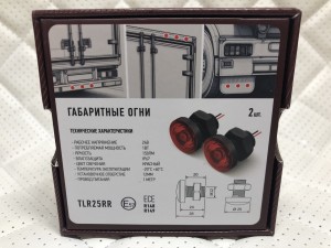 Габаритные огни LED Красные MTF Light 24V 4 шт