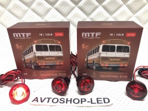 Габаритные огни LED Красные MTF Light 24V 4 шт