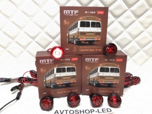 Габаритные огни LED Красные MTF Light 24V 6 шт