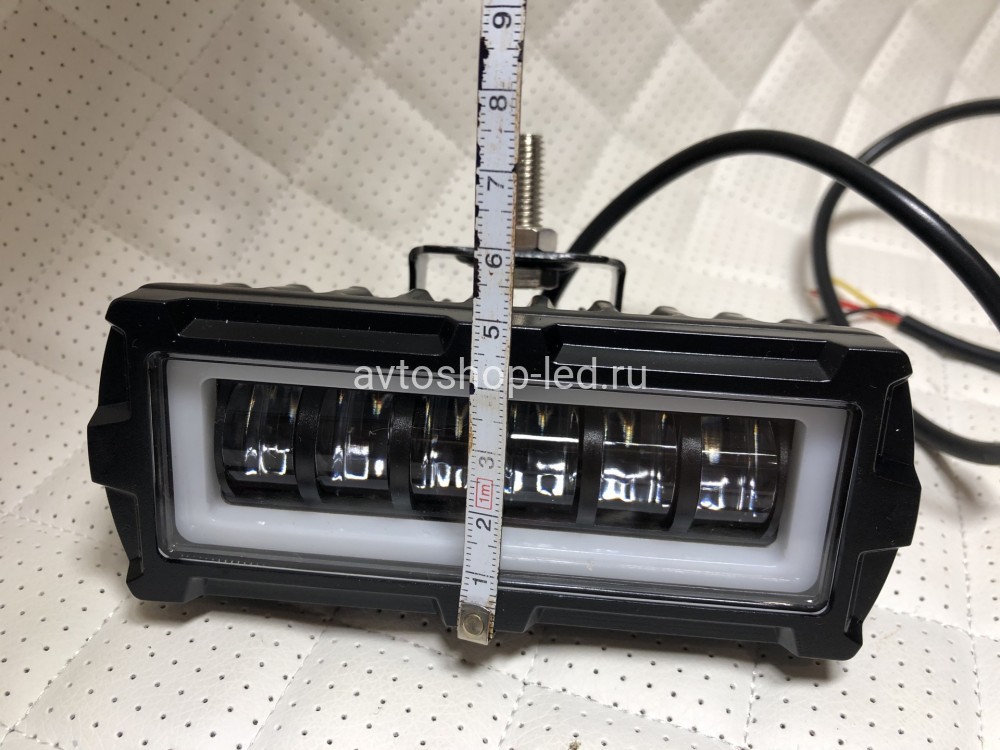 Фара светодиодная 30W с дхо 12/24V