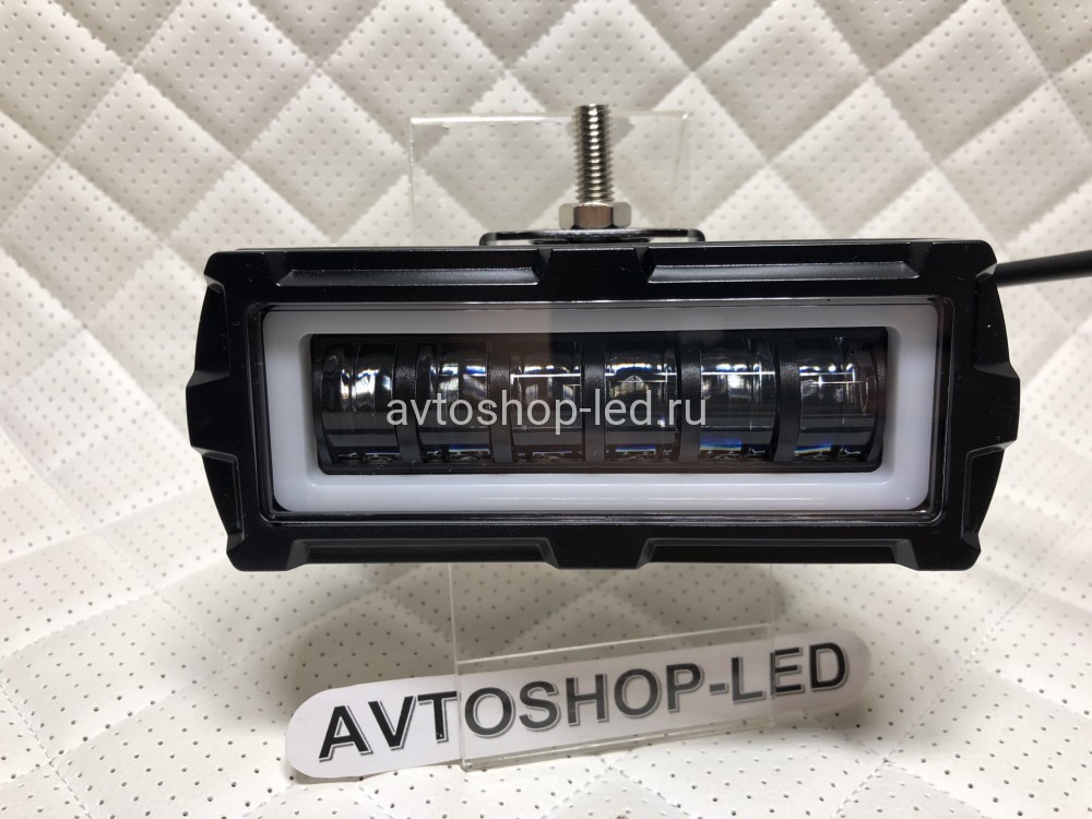 Фара светодиодная 30W с дхо 12/24V