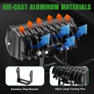 Фара светодиодная 30W с дхо 12/24V