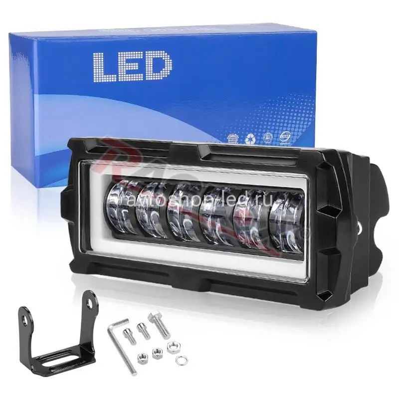 Фары светодиодные 30W с дхо 12/24V 2 шт