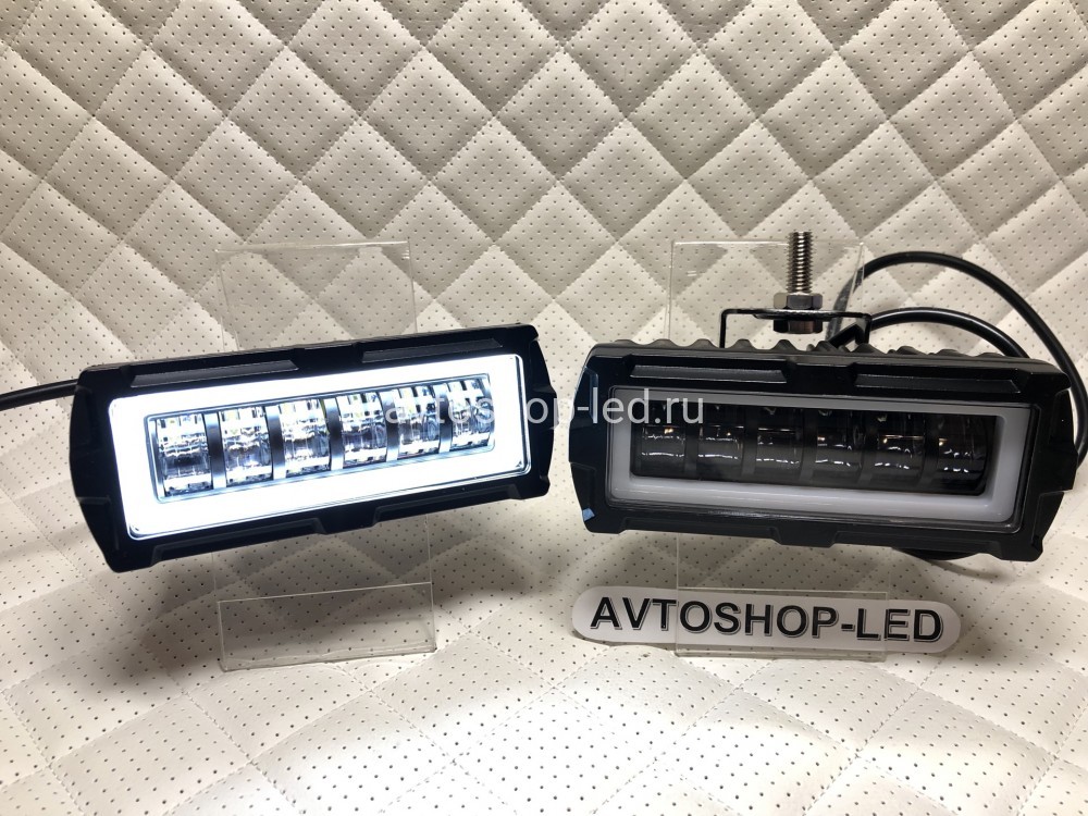 Фары светодиодные 30W с дхо 12/24V 2 шт