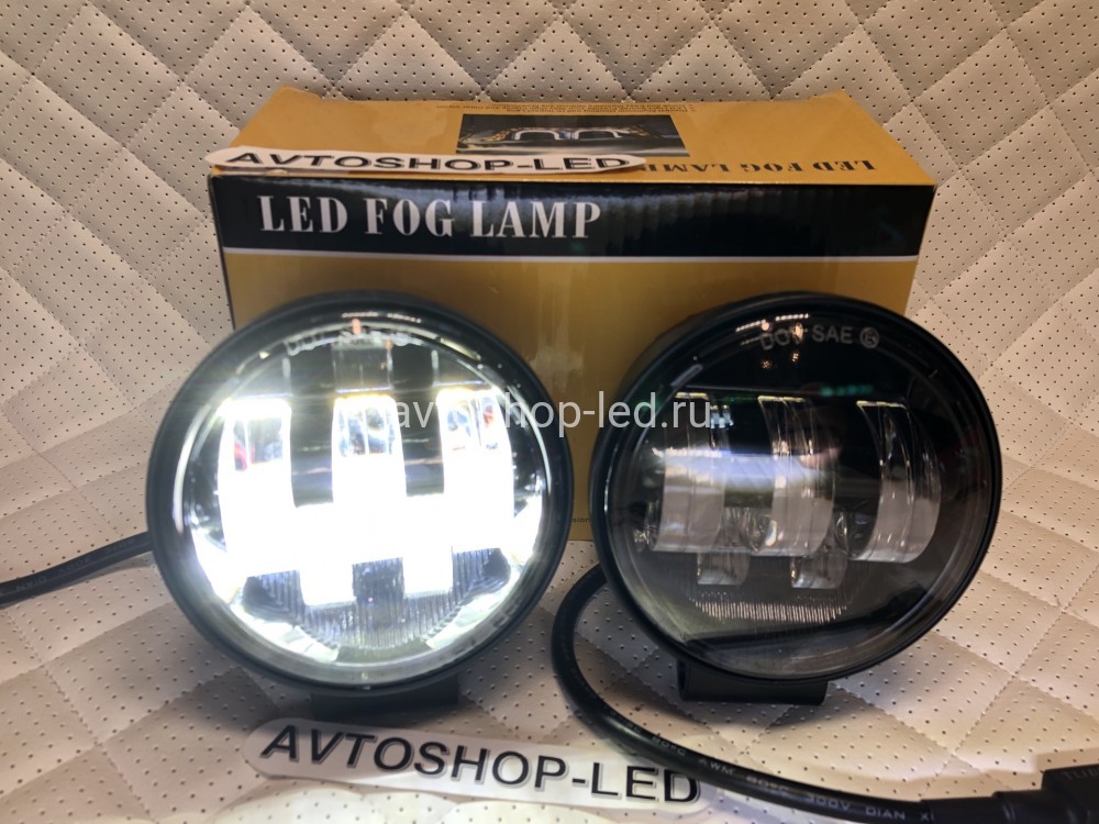 Фары светодиодные круглые 5 LED 50W 12/24V
