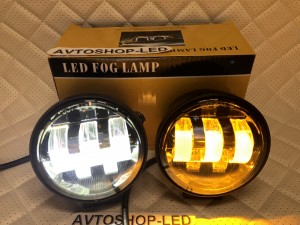 Фары светодиодные 5 LED 50W 12/24V Белые/Желтые