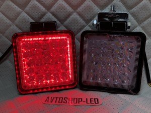 Фары LED заднего хода с красным дхо 25W 12/24V