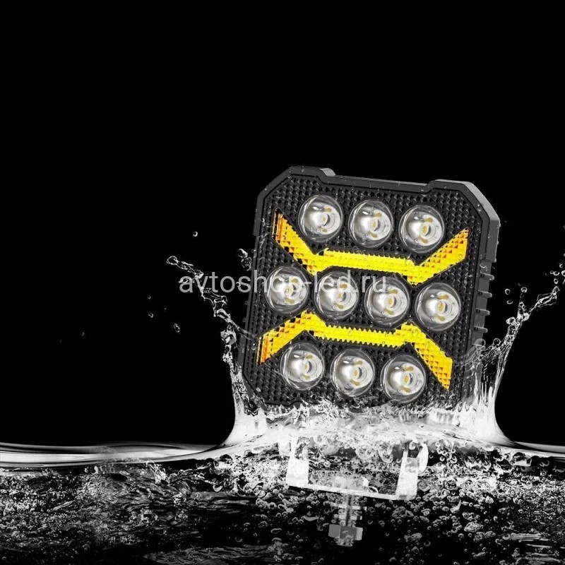 Фара светодиодная рабочего света с желтым дхо 50W 12/24V