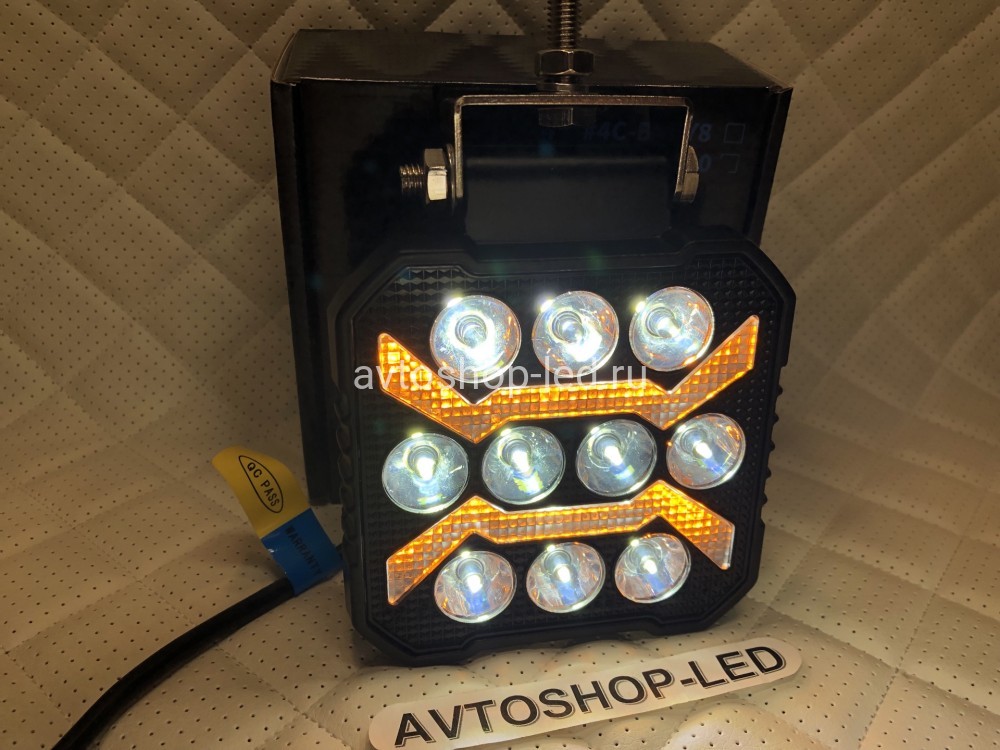 Фары LED рабочего света с желтым дхо 50W 12/24V 2 шт