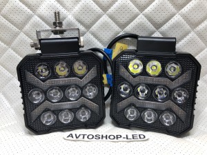 Фары LED рабочего света с желтым дхо 50W 12/24V 2 шт