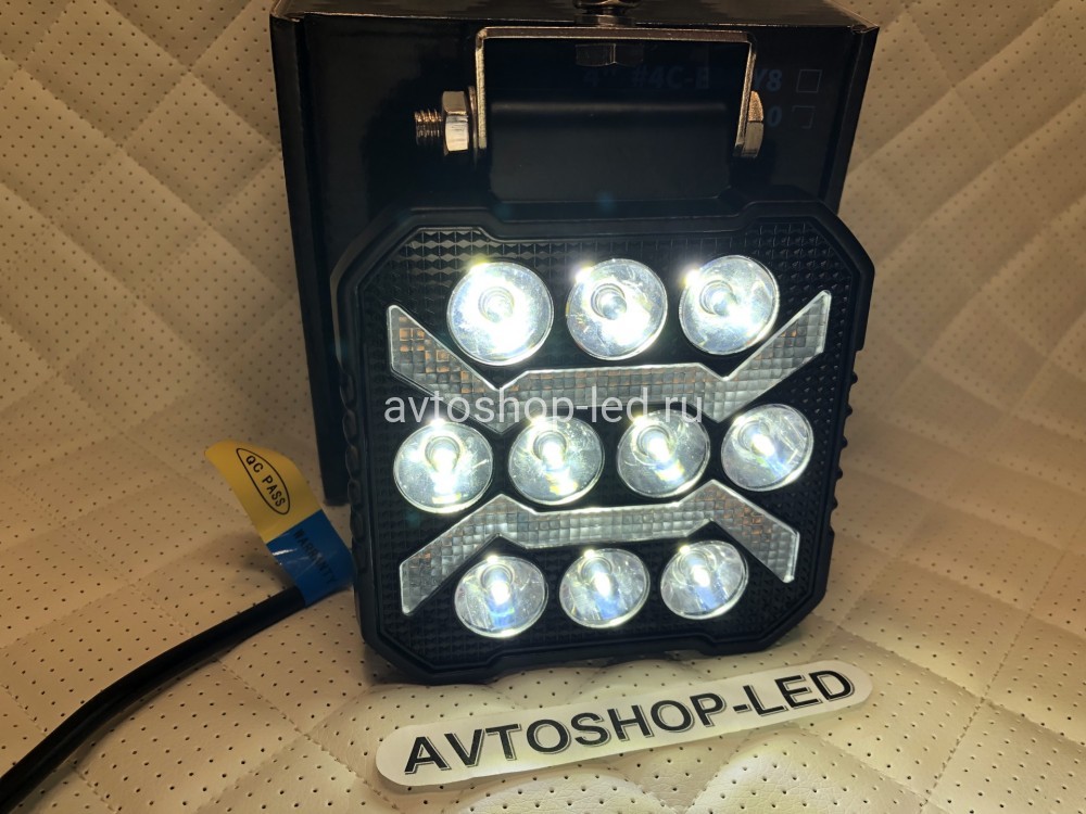 Фары LED рабочего света с желтым дхо 50W 12/24V 3 шт