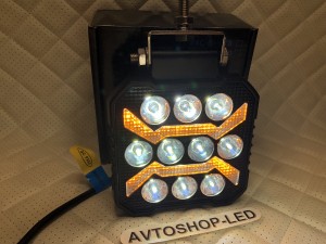 Фары LED рабочего света с желтым дхо 50W 12/24V 3 шт