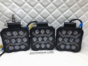Фары LED рабочего света с желтым дхо 50W 12/24V 3 шт