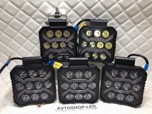 Фары LED рабочего света с желтым дхо 50W 12/24V 5 шт