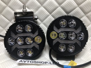 Фары светодиодные с желтым дхо рабочий свет 40W 12/24V 2 шт