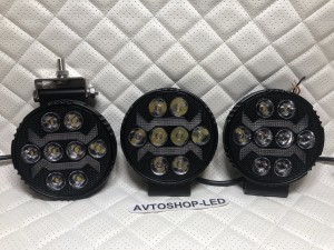 Фары светодиодные с желтым дхо рабочий свет 40W 12/24V 3 шт