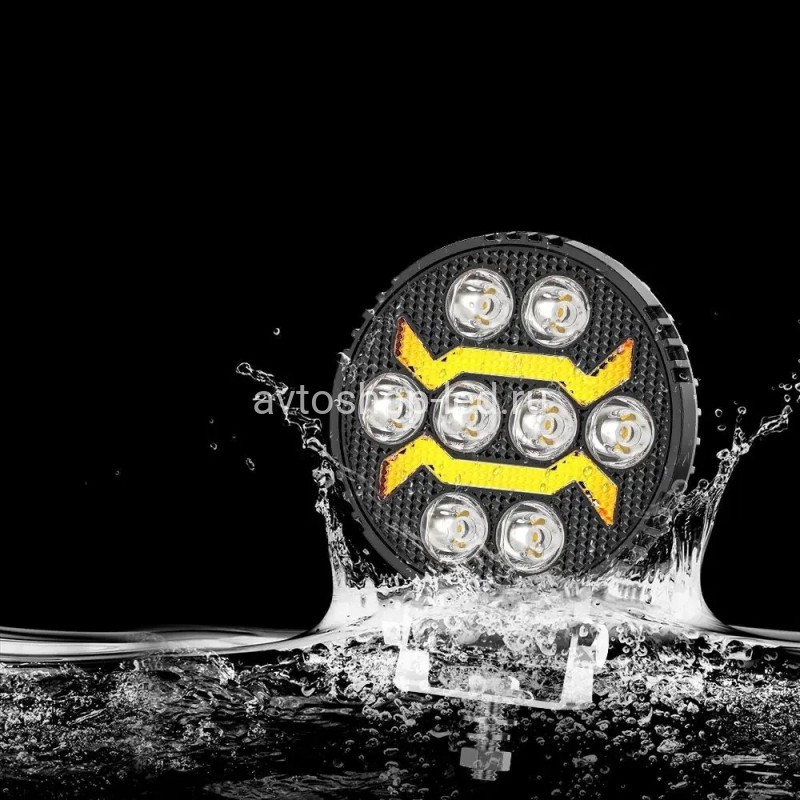 Фары светодиодные с желтым дхо рабочий свет 40W 12/24V 5 шт