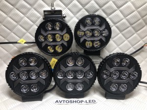 Фары светодиодные с желтым дхо рабочий свет 40W 12/24V 5 шт