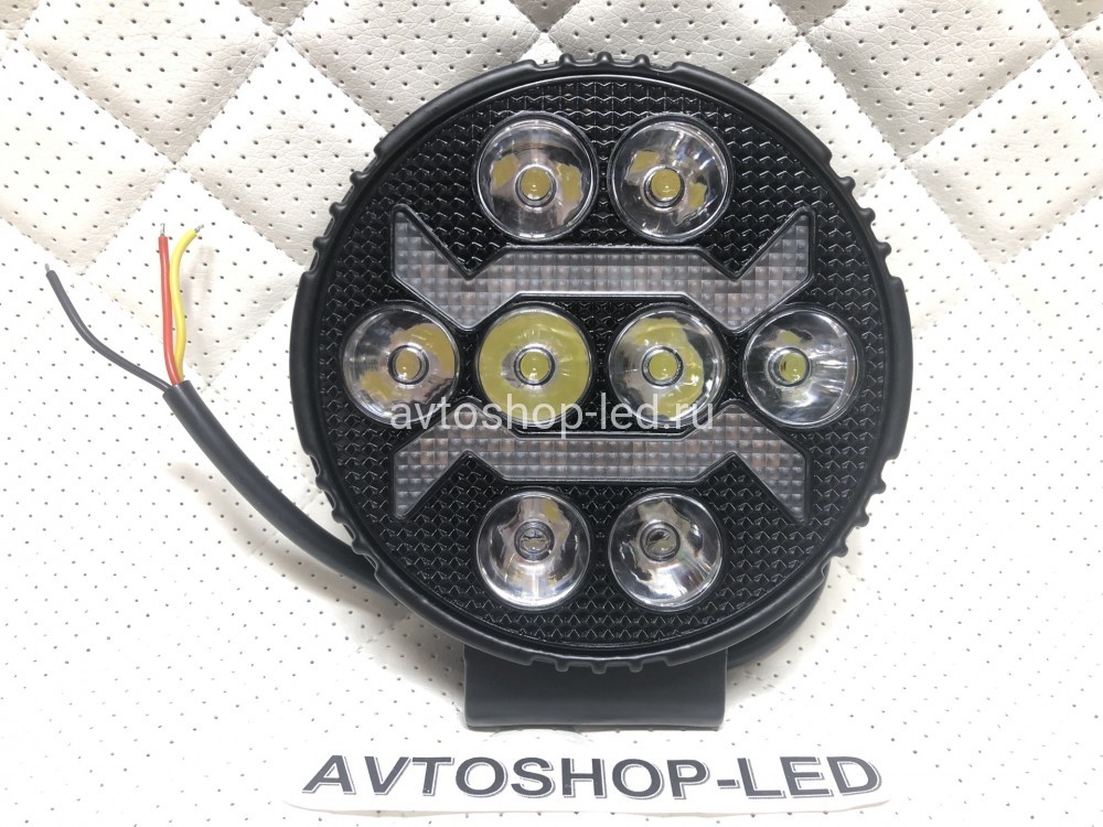 Фары светодиодные с желтым дхо рабочий свет 40W 12/24V 6 шт