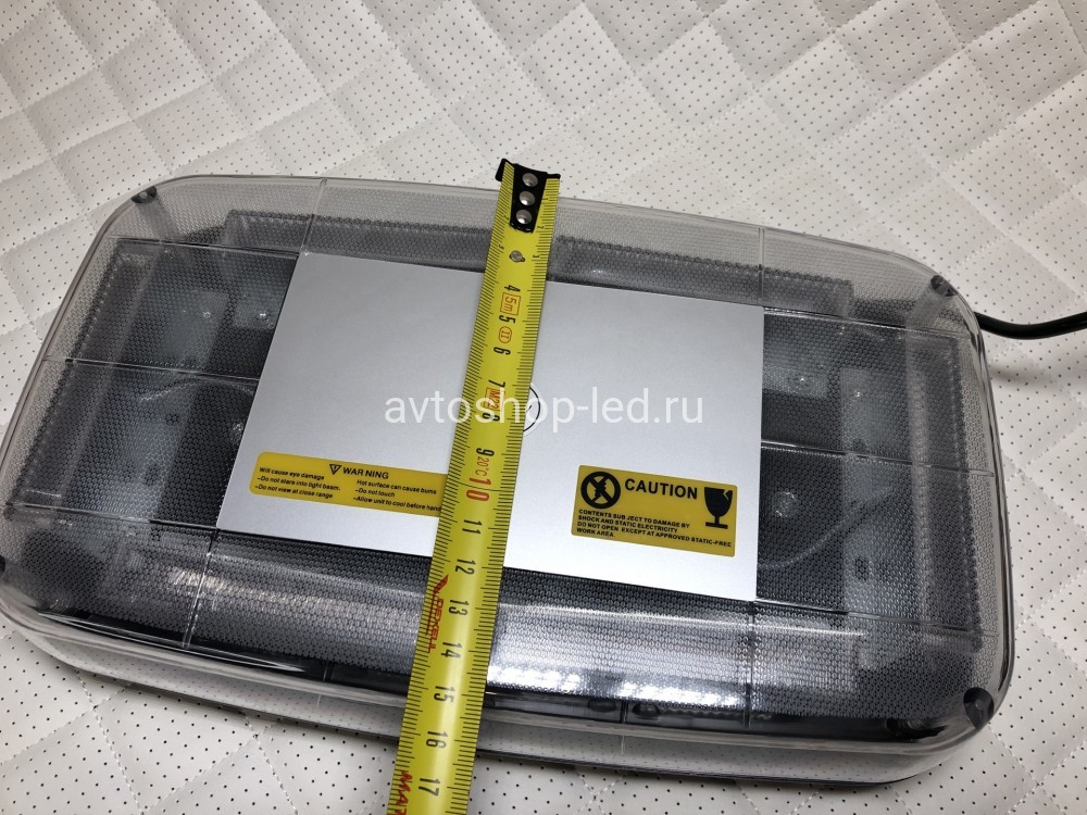 Маяк светодиодный желтый яркий LED 10-30V 31 см