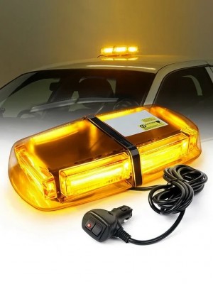 Маяк светодиодный желтый яркий LED 10-30V 31 см