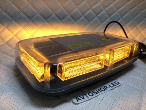 Маяк светодиодный желтый яркий LED 10-30V 31 см