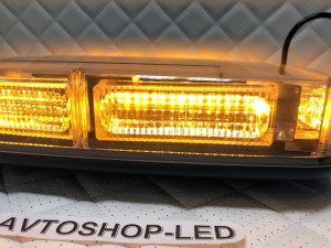 Маяк светодиодный желтый яркий LED 10-30V 31 см