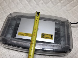 Маяк светодиодный желтый яркий LED 10-30V 31 см