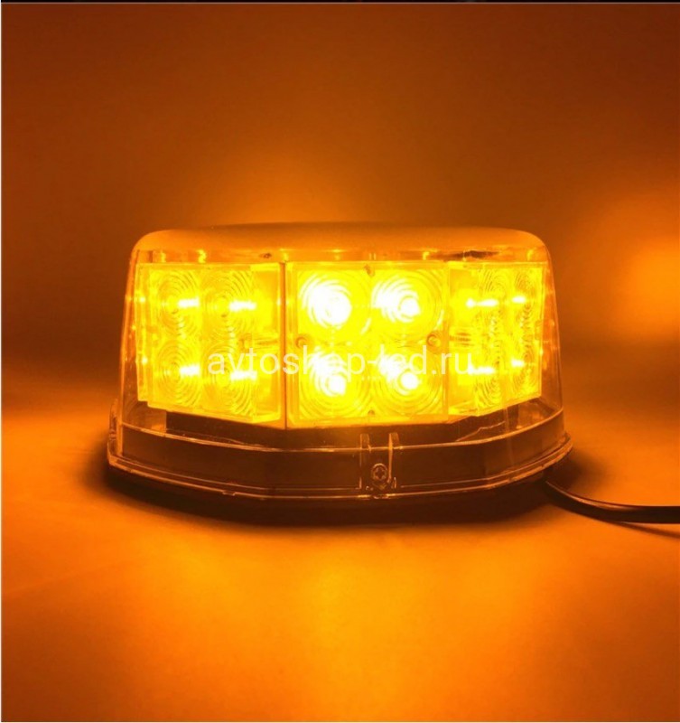 Светодиодный маяк желтый яркий 32 LED E20 12/24V