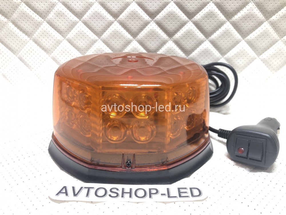 Светодиодный маяк желтый яркий 32 LED E20 12/24V