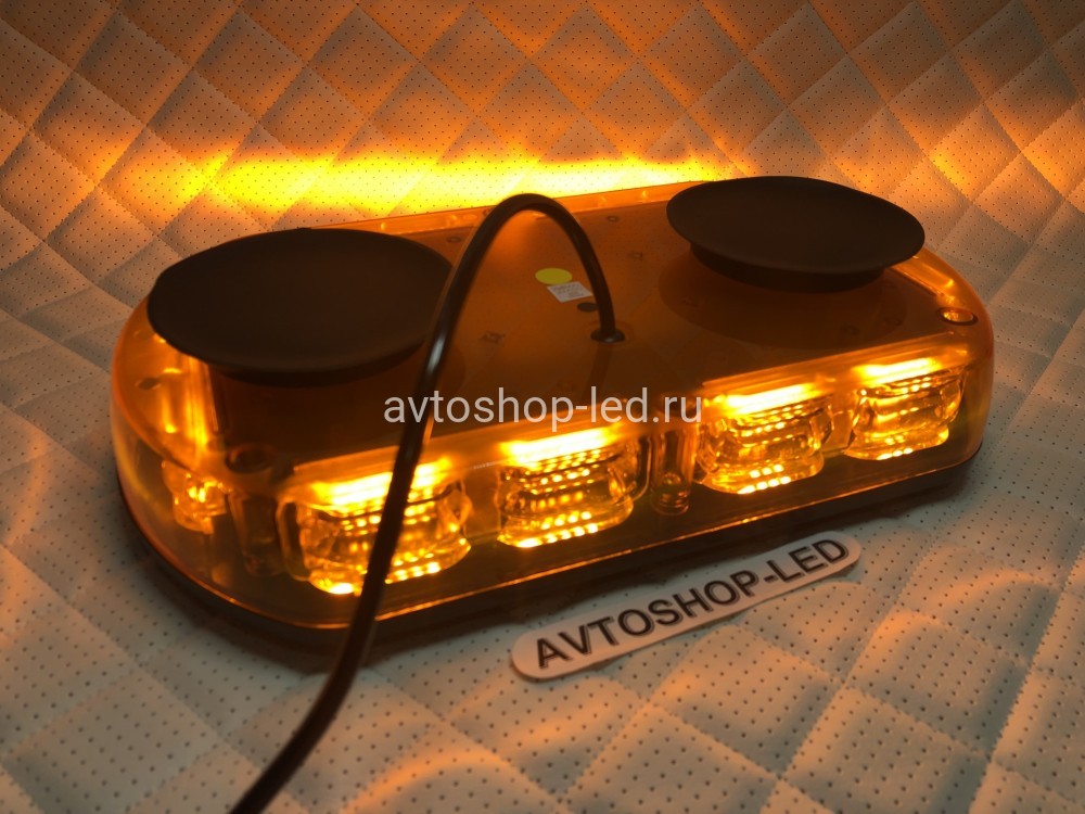 Мигалка оранжевая яркая панель 72LED 12/24V 30 см