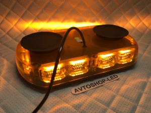 Мигалка оранжевая яркая панель 72LED 12/24V 30 см