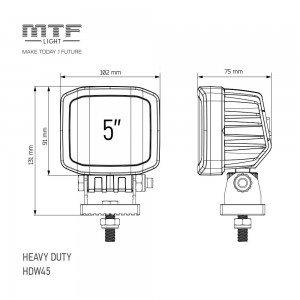 Фара LED Прожектор MTF HEAVY DUTY 12-24В, 45ВТ, 4650LM