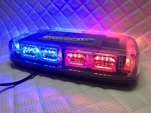 Маяк светодиодный Красно/ Синий яркий 48 LED 10-30V 28 см