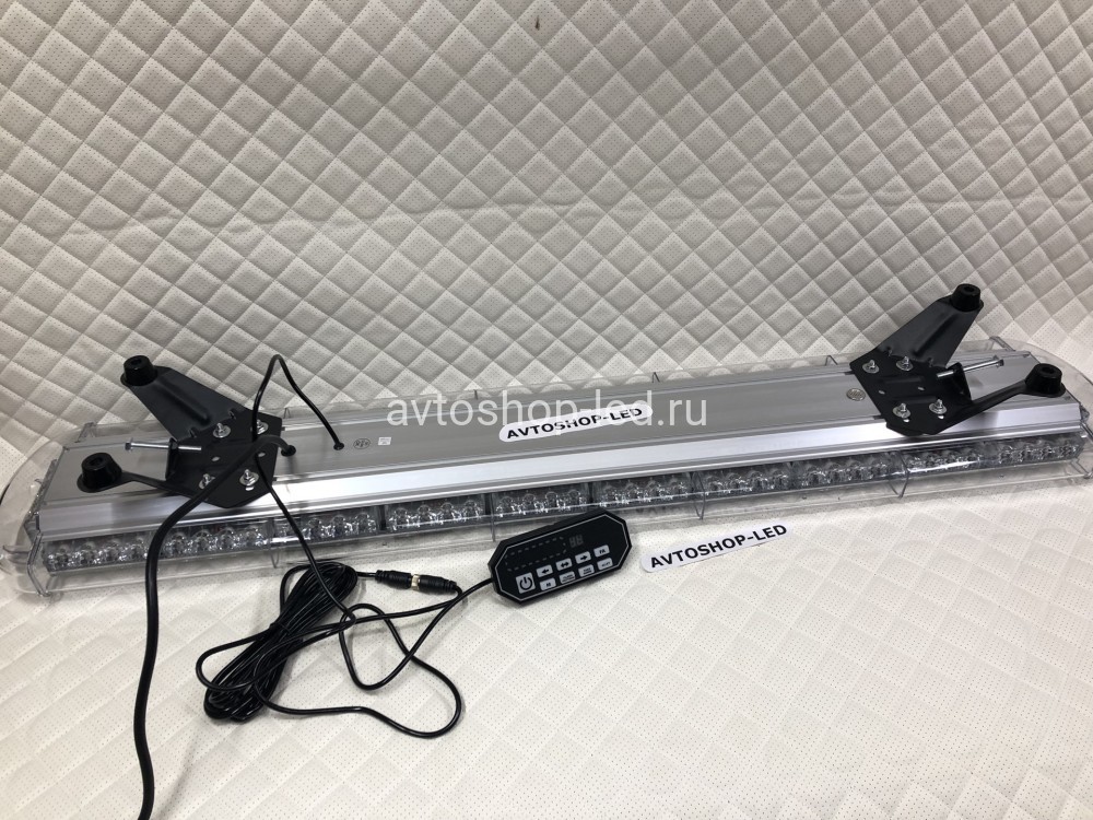 Светодиодная мигалка панель желтая 88LED 10-30V 120 см с цифровым пультом