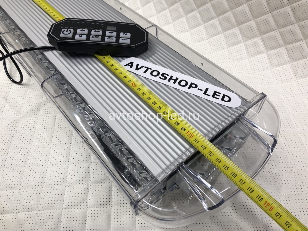 Светодиодная мигалка панель желтая 88LED 10-30V 120 см с цифровым пультом