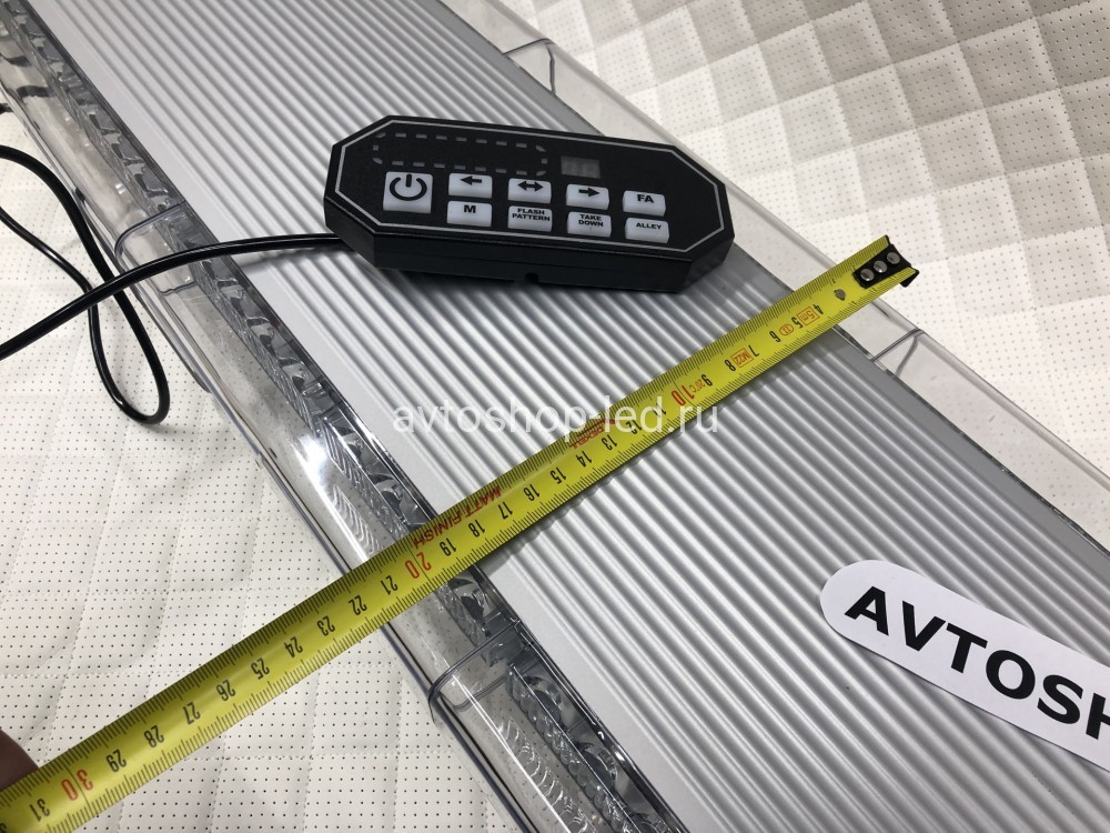 Светодиодная мигалка панель желтая 88LED 10-30V 120 см с цифровым пультом