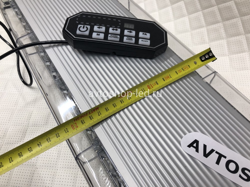 Светодиодная мигалка панель желтая 88LED 10-30V 120 см с цифровым пультом