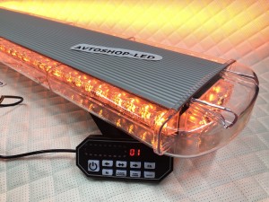 Светодиодная мигалка панель желтая 88LED 10-30V 120 см с цифровым пультом