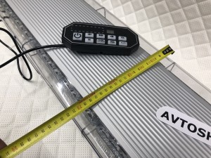 Светодиодная мигалка панель желтая 88LED 10-30V 120 см с цифровым пультом